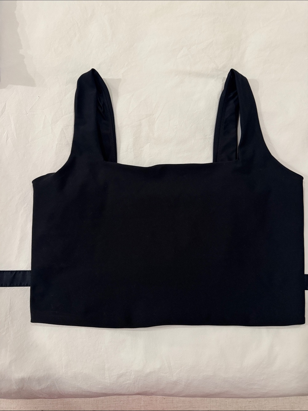 YPB Women’s Black Square-Neck Crop Tank Top